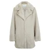 Ena Pelly - MINIMALIST FAUX FUR JACKET (BONE)