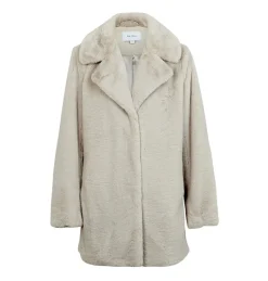 Ena Pelly - MINIMALIST FAUX FUR JACKET (BONE)