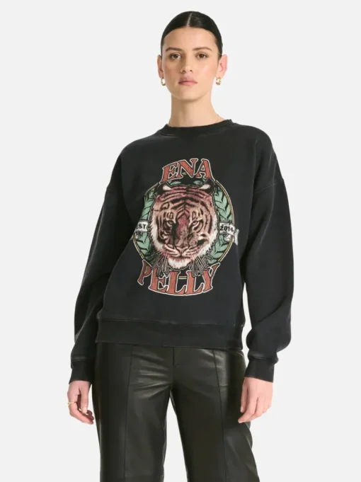 Ena Pelly - No More Fear Relaxed Sweater (Vintage Black)