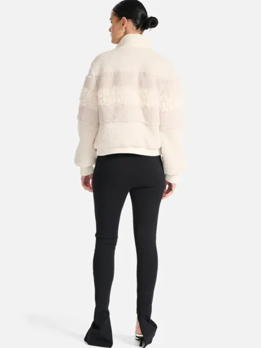 Ena Pelly - Rory Contrast Faux Fur Jacket (Bone)