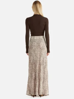 Women Ena Pelly - SADIE MAXI SKIRT (SNAKE SKIN)