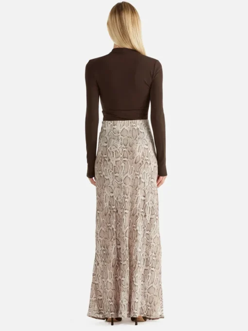Women Ena Pelly - SADIE MAXI SKIRT (SNAKE SKIN)