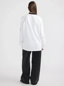 Ena Pelly - SCRIPT JERSEY LONG SLEEVE TEE (WHITE)