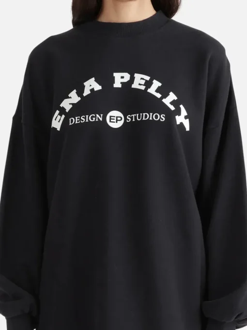 Ena Pelly - Studios Sweater Dress (Washed Black)