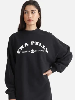 Ena Pelly - Studios Sweater Dress (Washed Black)