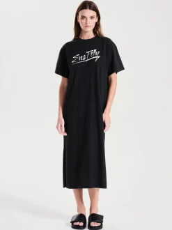 Ena Pelly - Thriller Tee Dress (Washed Black)