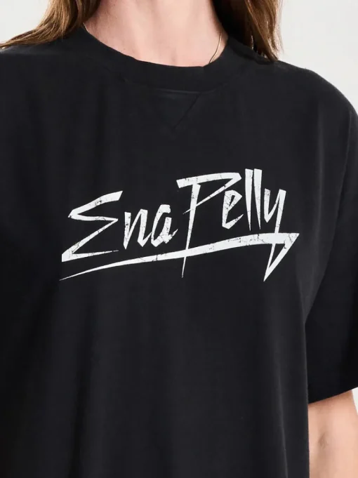 Ena Pelly - Thriller Tee Dress (Washed Black)