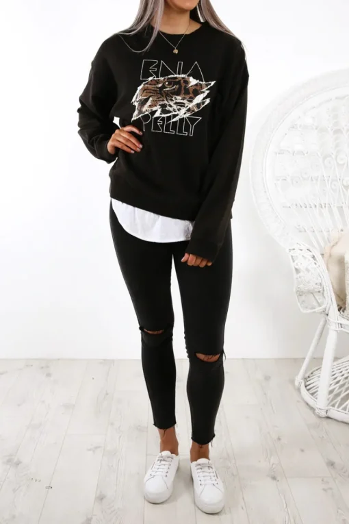 Ena Pelly - Tigers Eye Sweatshirt (Washed Black)