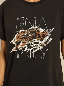 Ena Pelly - Tigers Eye Tee Washed Black