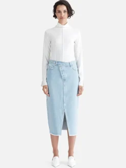 Ena Pelly - WINNIE CROSS-OVER MAXI SKIRT (Summer Blue)