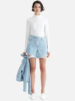 Ena Pelly - WINNIE CROSS-OVER BERMUDA SHORT (Summer Blue)