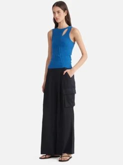 Ena Pelly BRONTE CUT OUT RIB TANK (DAZZLING BLUE)