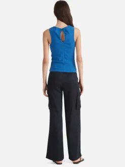 Ena Pelly BRONTE CUT OUT RIB TANK (DAZZLING BLUE)