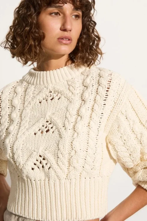 Faithfull The Brand - ALANNA KNIT JUMPER (OFF WHITE) FINAL SALE
