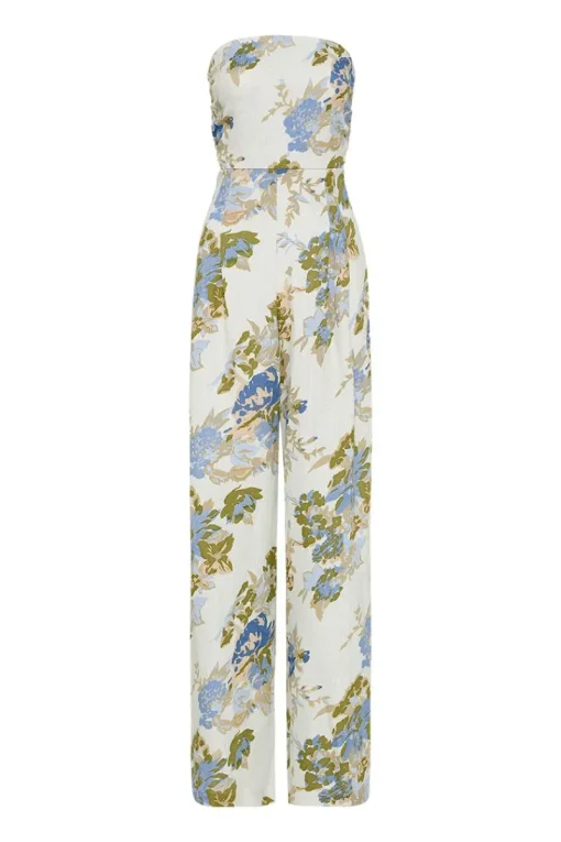 Women Faithfull The Brand - ALEGRIAS JUMPSUIT (ESCALA FLORAL - IVORY)