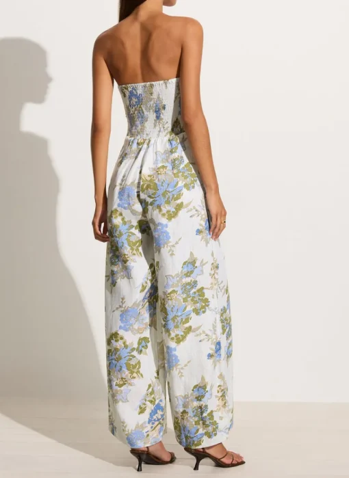 Women Faithfull The Brand - ALEGRIAS JUMPSUIT (ESCALA FLORAL - IVORY)