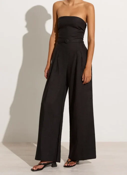 Women Faithfull The Brand - ALEGRIAS JUMPSUIT (BLACK) FINAL SALE