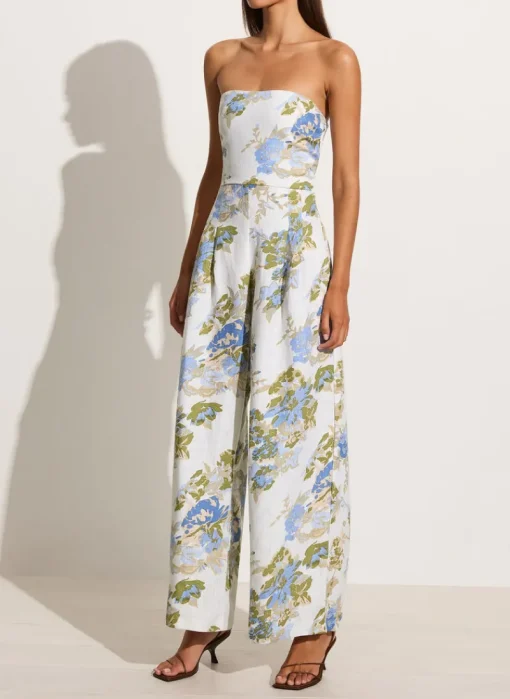 Women Faithfull The Brand - ALEGRIAS JUMPSUIT (ESCALA FLORAL - IVORY)