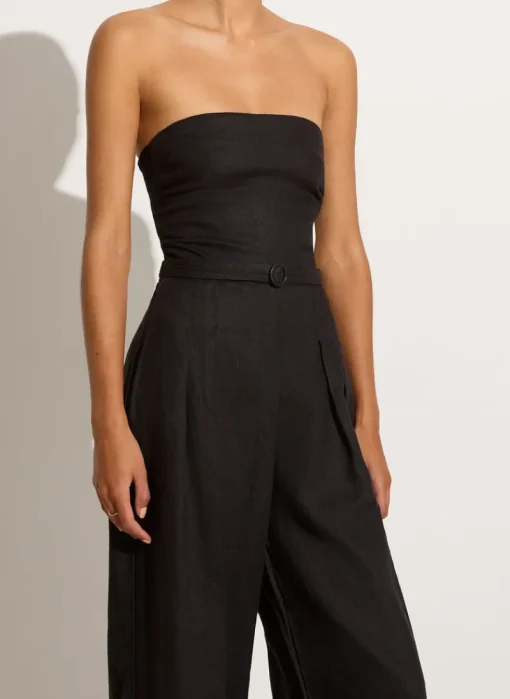 Women Faithfull The Brand - ALEGRIAS JUMPSUIT (BLACK) FINAL SALE