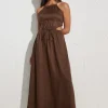 Faithfull The Brand - La Piedra Maxi Dress (Plain Chocolate)
