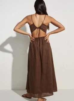 Faithfull The Brand - La Piedra Maxi Dress (Plain Chocolate)