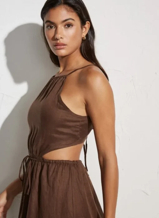 Faithfull The Brand - La Piedra Maxi Dress (Plain Chocolate)