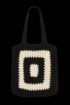 Women Faithfull The Brand - OSTIA CROCHET BAG (BLACK/OFF WHITE)