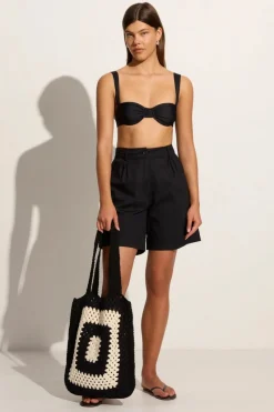 Women Faithfull The Brand - OSTIA CROCHET BAG (BLACK/OFF WHITE)