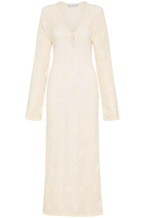 Women Faithfull The Brand - SERENA POINTELLE KNIT DRESS (OFF WHITE)