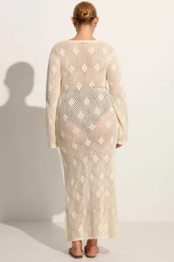 Women Faithfull The Brand - SERENA POINTELLE KNIT DRESS (OFF WHITE)