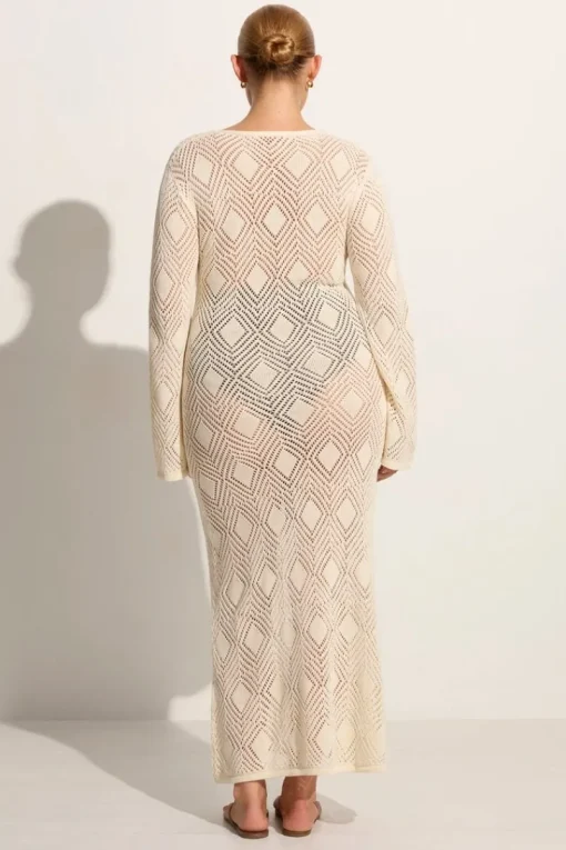 Women Faithfull The Brand - SERENA POINTELLE KNIT DRESS (OFF WHITE)