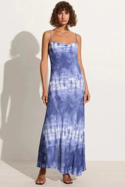 Faithfull The Brand - SISUDO MIDI DRESS (CEIRA - SLATE)