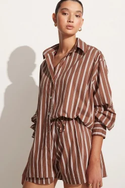 Women Faithfull The Brand - Soreno Shorts (Cinnamon Maya Stripe Print) FINAL SALE