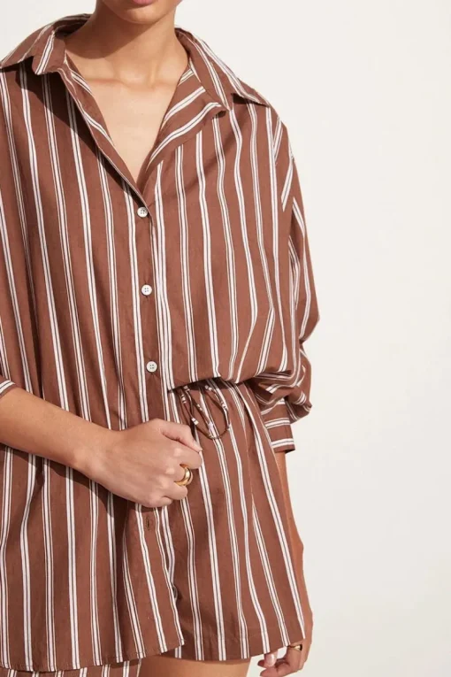 Women Faithfull The Brand - Soreno Shorts (Cinnamon Maya Stripe Print) FINAL SALE