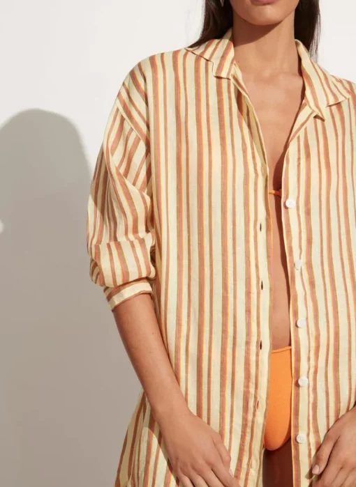 Women Faithfull The Brand - Tortuga Shirt Dress (Playa Rosa Stripe)
