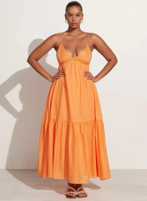Faithfull The Brand - Wilonna Midi Dress (Mango)