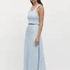 Women Friend of Audrey - Eze Shirred Linen Midi Skirt (Sky)
