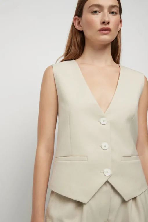 Women Friend of Audrey - Filippa Vest (Winter White)
