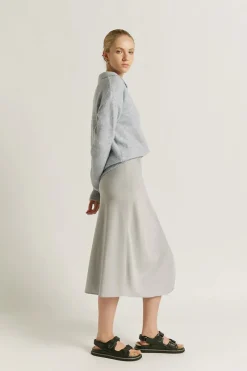 Friend of Audrey - Greta Polo Knit Top (Powder Blue)