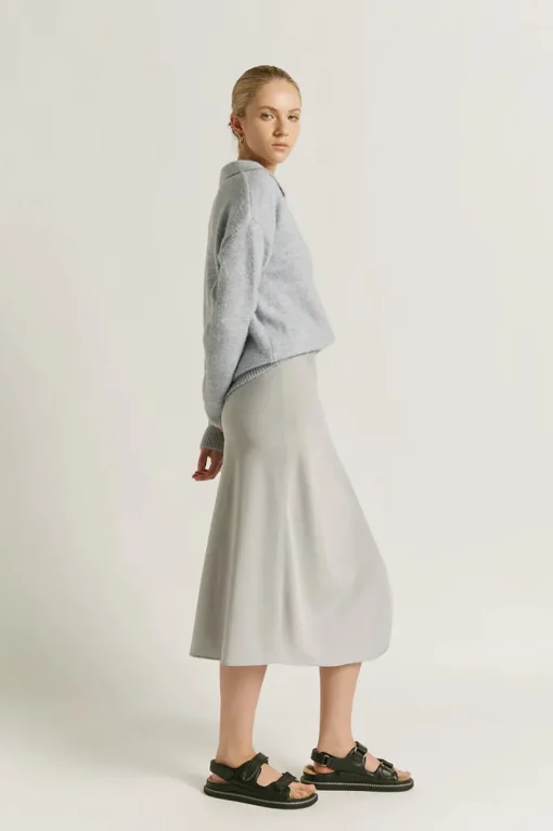 Friend of Audrey - Greta Polo Knit Top (Powder Blue)