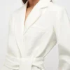 Friend of Audrey - HAYWORTH BLANKET STITCH LINEN BLAZER (WHITE)