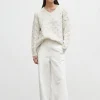 Friend of Audrey - Kara Cable Knit Melange V-Neck (Creme Brulee)