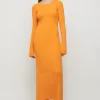 Friend of Audrey - Lowry Cross Back Knit Dress (Tangerine)