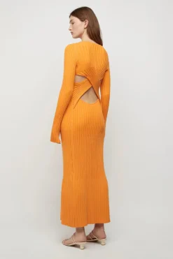 Friend of Audrey - Lowry Cross Back Knit Dress (Tangerine)