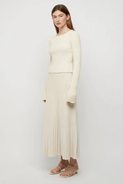 Women Friend of Audrey - Lowry Cross Back Knit Top (Winter White)