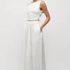 Friend of Audrey - MICHELE TIE BACK CROP TOP (WHITE)
