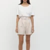 Friend of Audrey - Émilion Linen Belted Shorts (Bone)