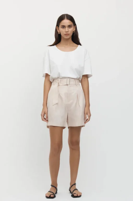 Friend of Audrey - Émilion Linen Belted Shorts (Bone)