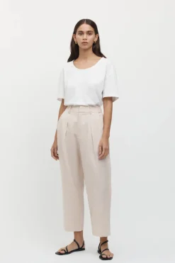Friend of Audrey - Émilion 7/8 Linen Trouser (Bone)