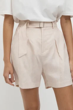 Friend of Audrey - Émilion Linen Belted Shorts (Bone)